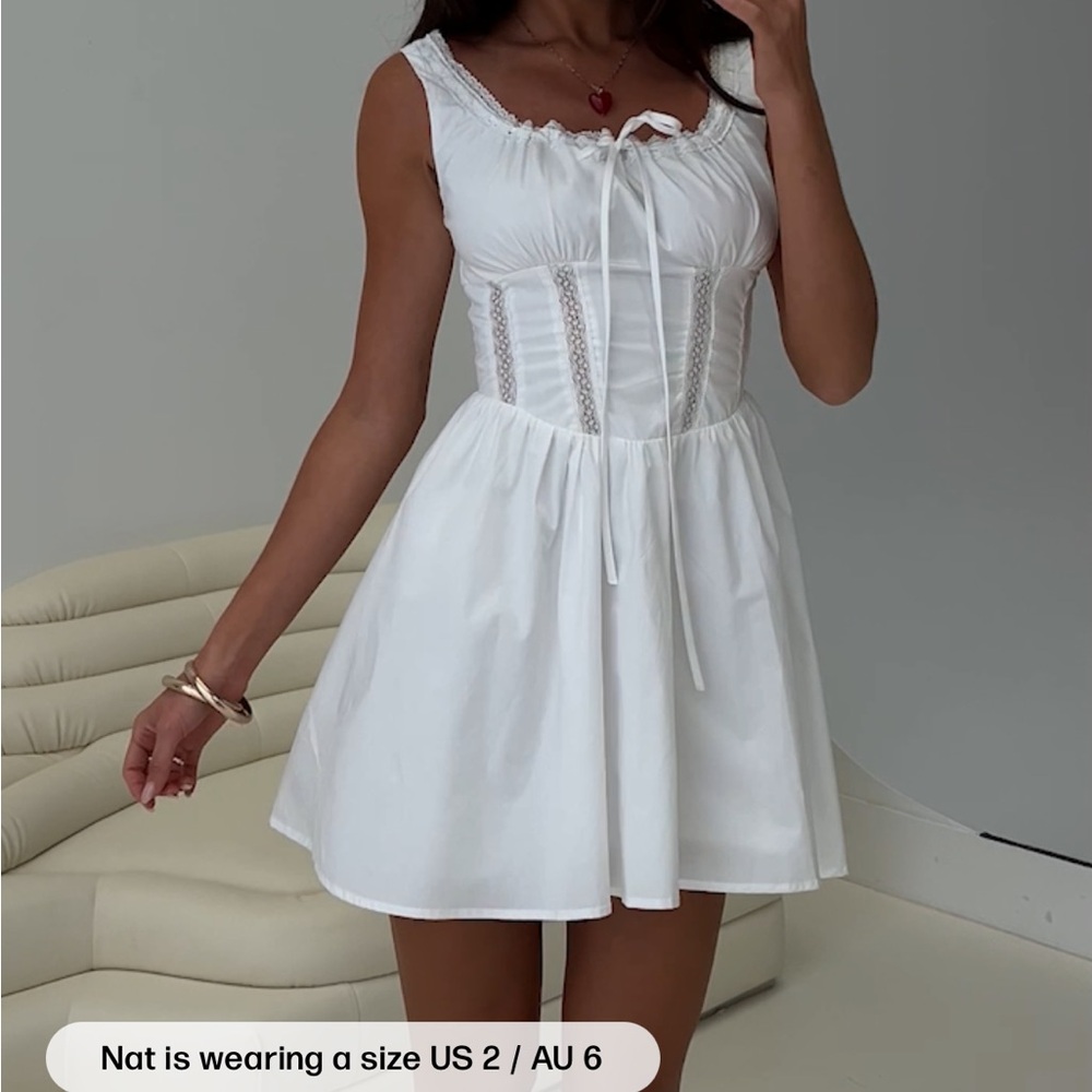 White Mini Corset Style Dress